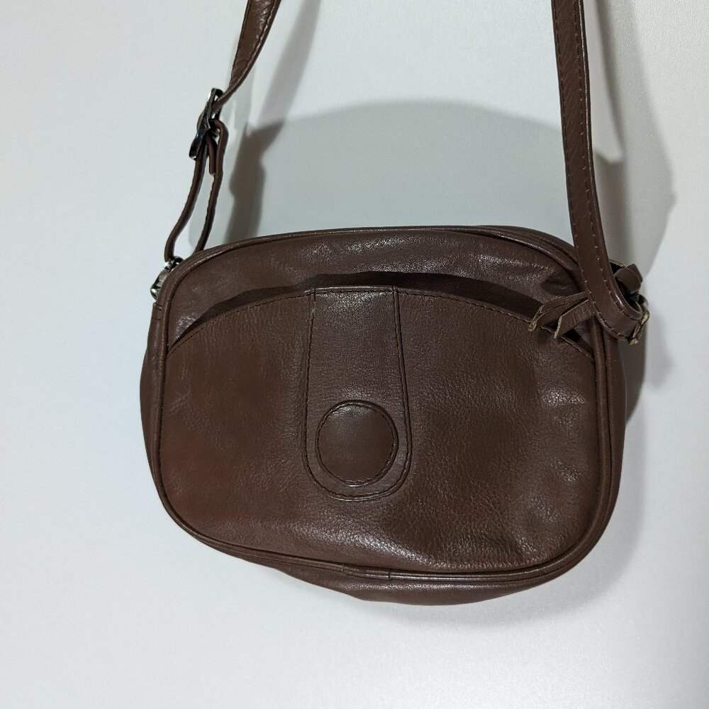 *3/$10* Pleather Crossbody Bag Purse Brown VINTAGE